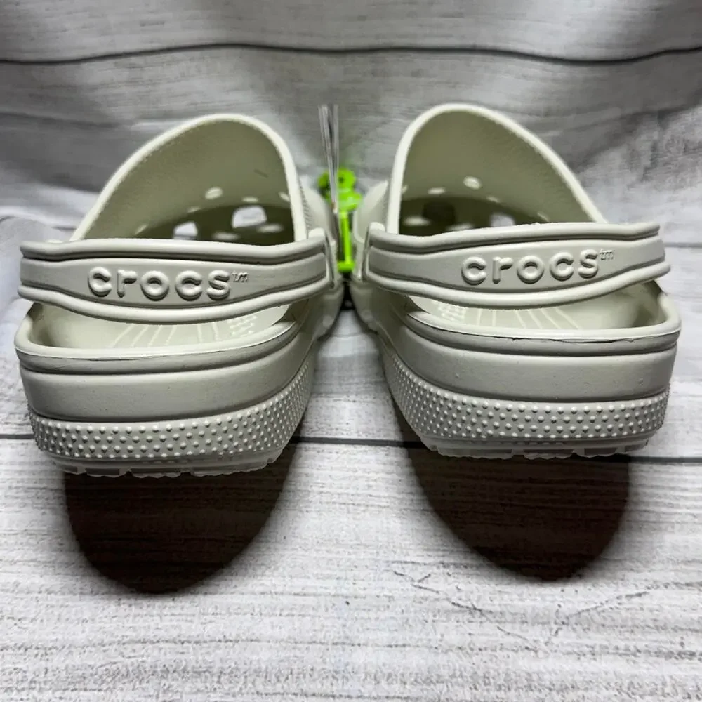 Cream colored crocs clogs us M11